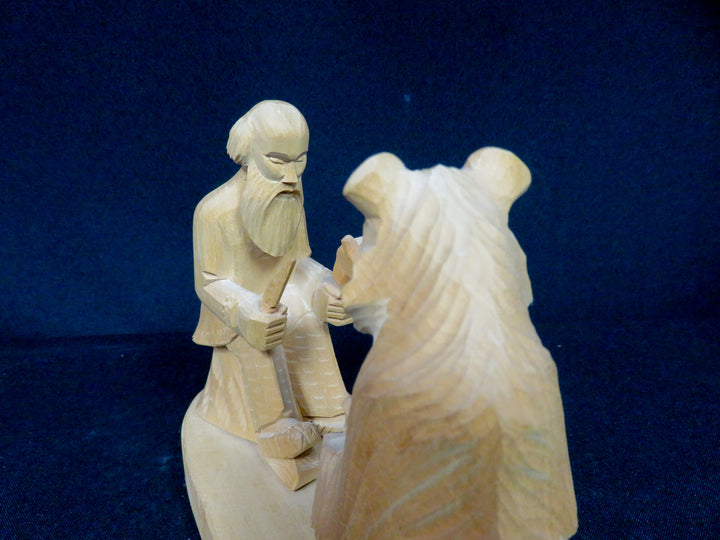 Russian Folk Art Wood Figurine