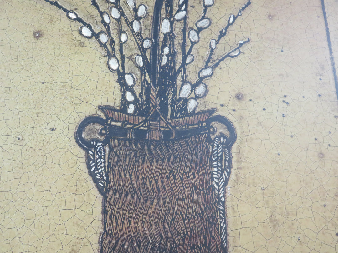 Pussywillows in Basket Print