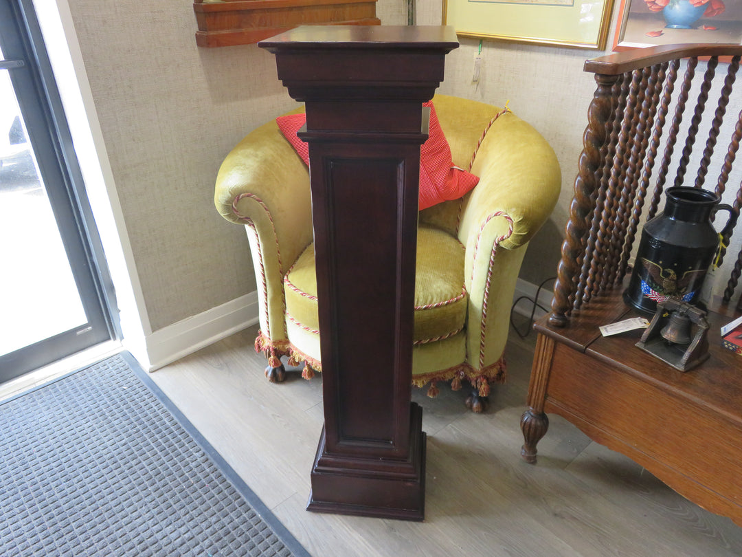 Dark Wood Display Pedestal