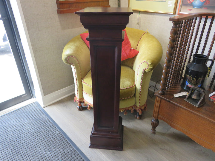 Dark Wood Display Pedestal