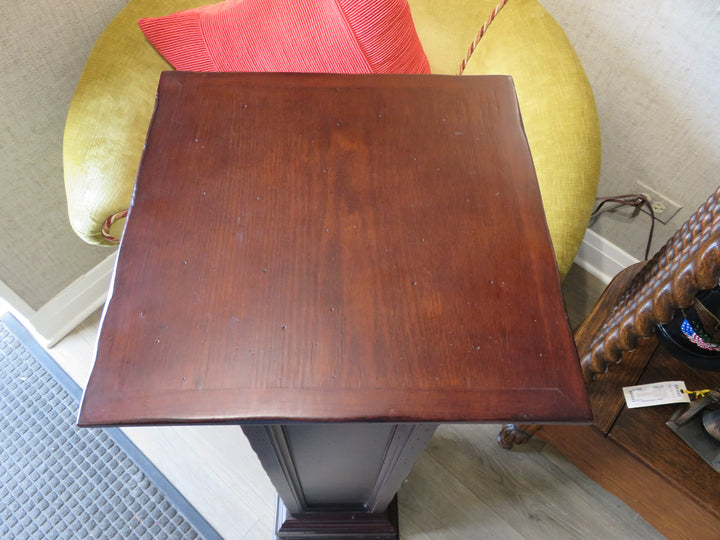 Dark Wood Display Pedestal