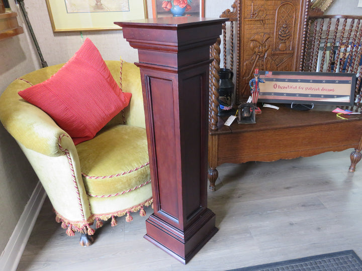 Dark Wood Display Pedestal