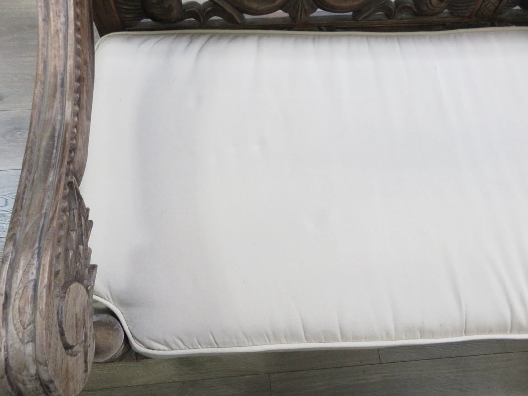 Carved Two-Seat Bench