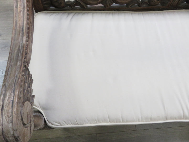 Carved Two-Seat Bench