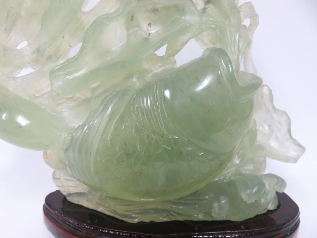Chinese Fish Figurine on Stand