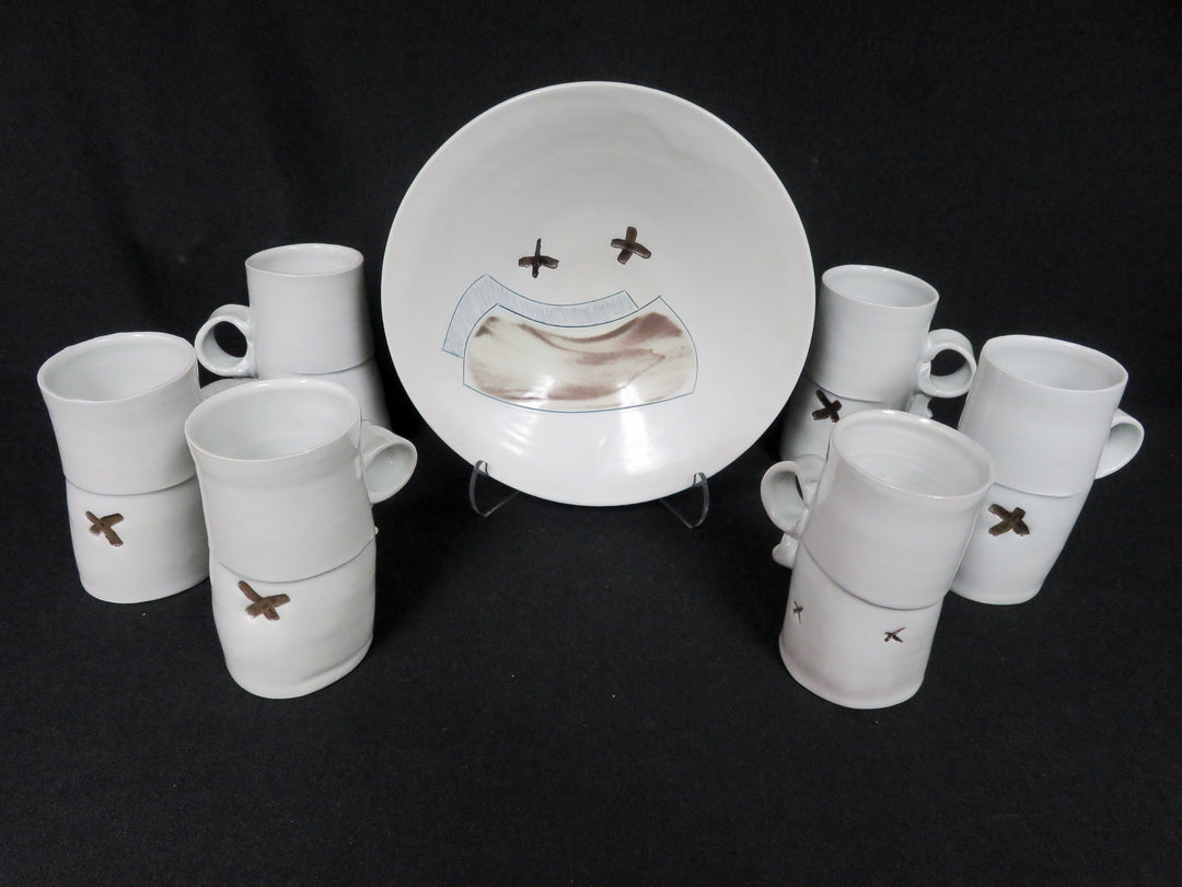Handmade Pottery Mugs and Bowl