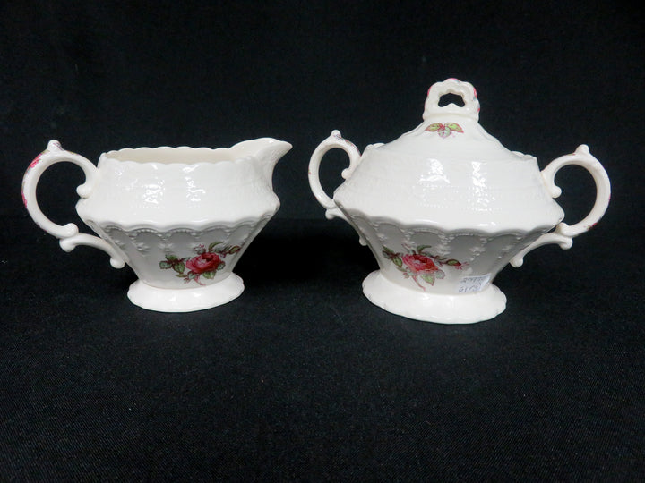 Spode Cream & Lidded Sugar