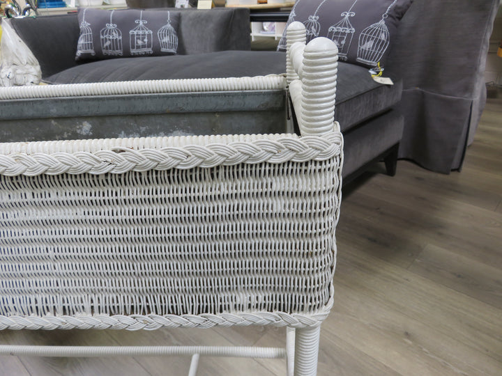Painted Wicker Planter Stand