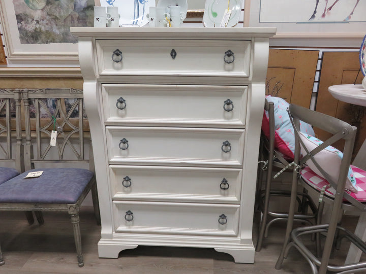Cream Five-Drawer Dresser