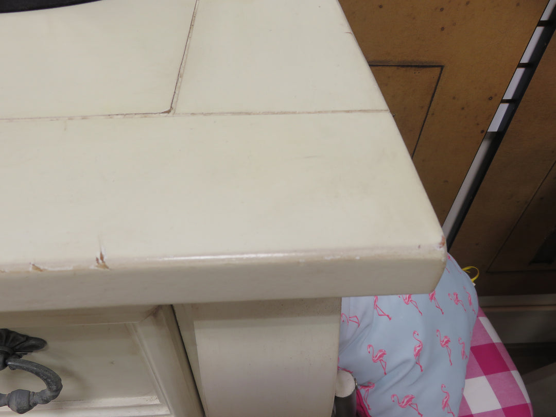 Cream Five-Drawer Dresser