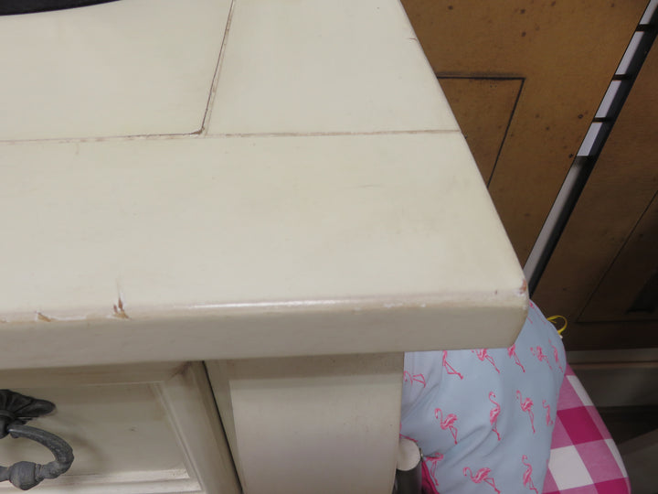 Cream Five-Drawer Dresser