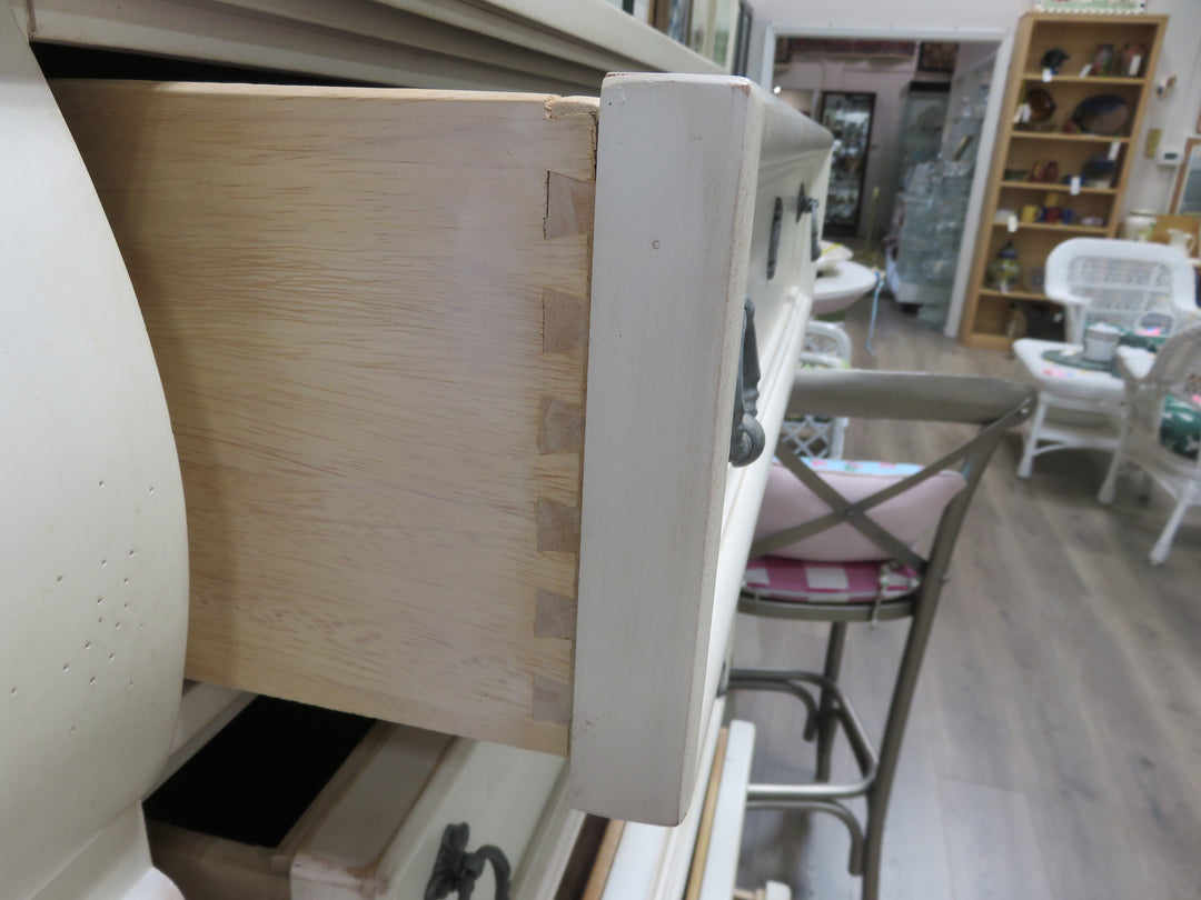 Cream Five-Drawer Dresser