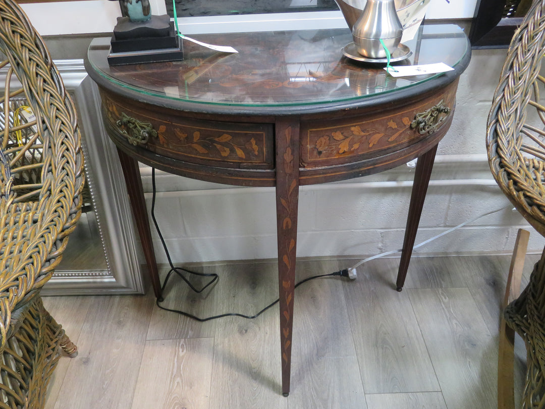 Antique Demilune Occasional Table