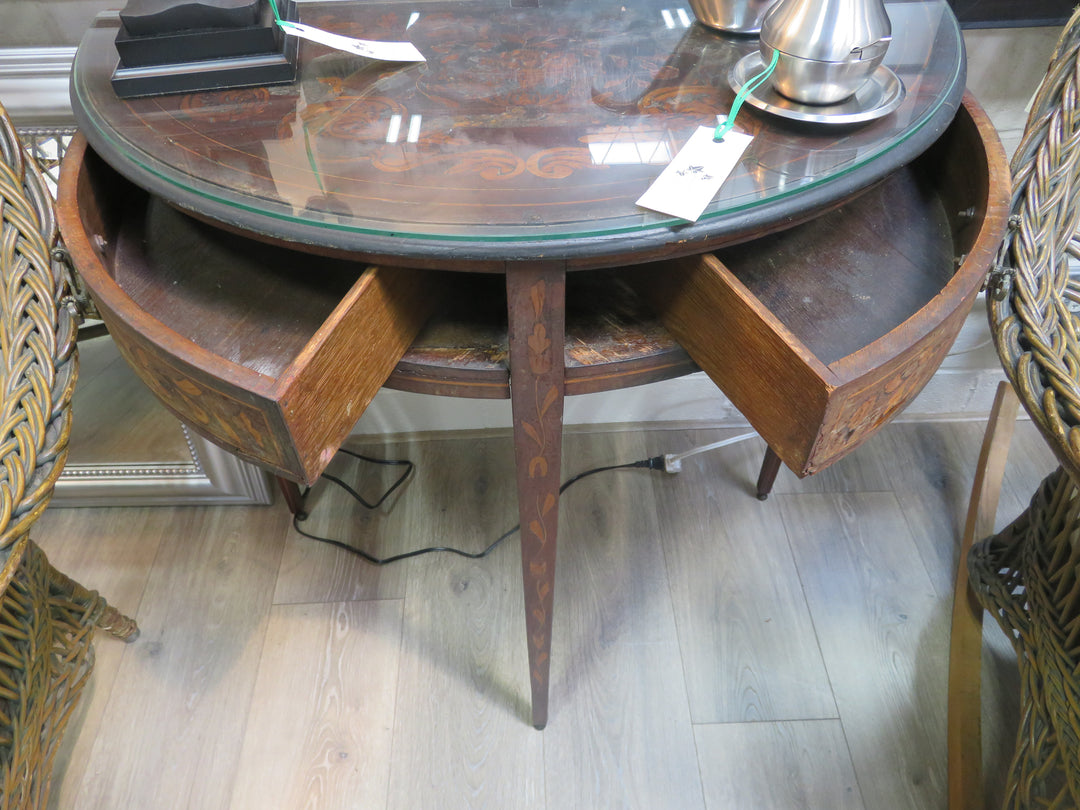 Antique Demilune Occasional Table