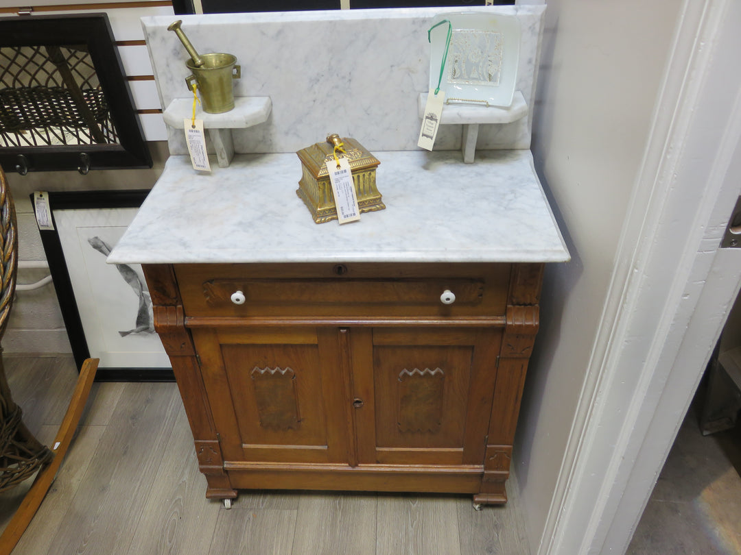 Antique Marble Topped Stand