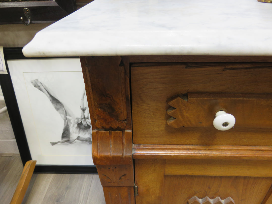 Antique Marble Topped Stand