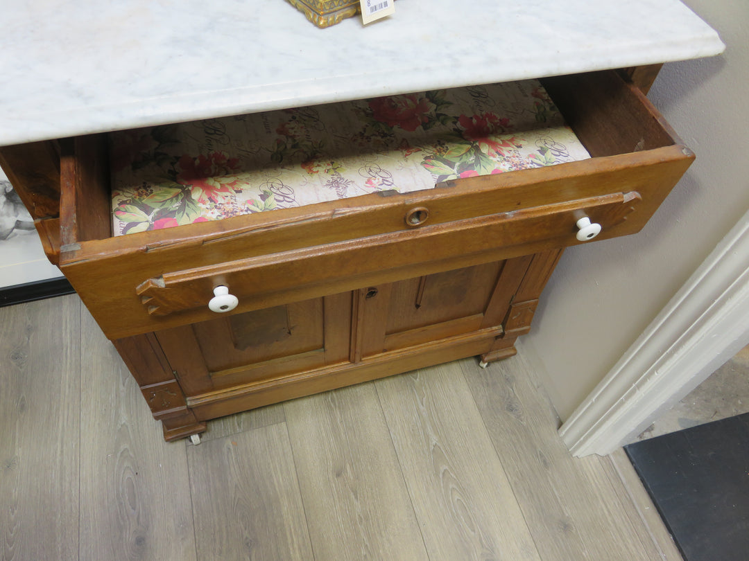 Antique Marble Topped Stand