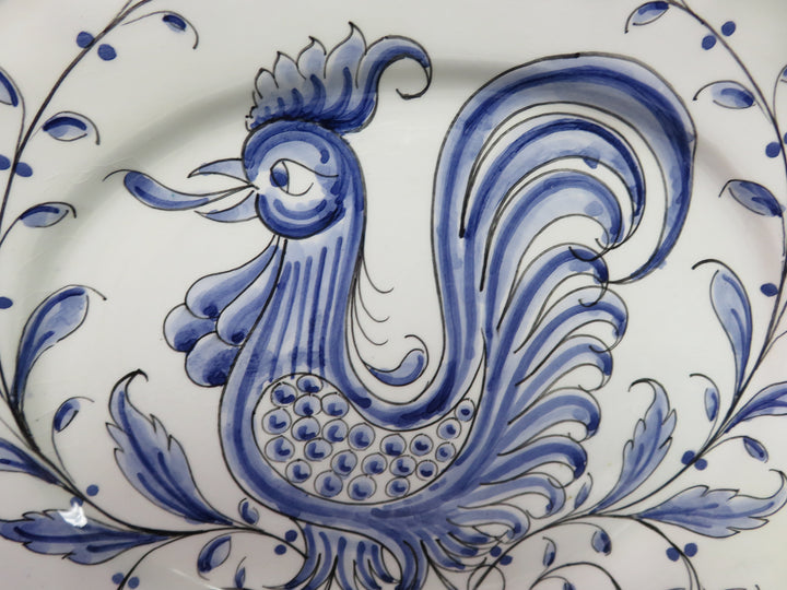 Portuguese Blue Rooster Platter