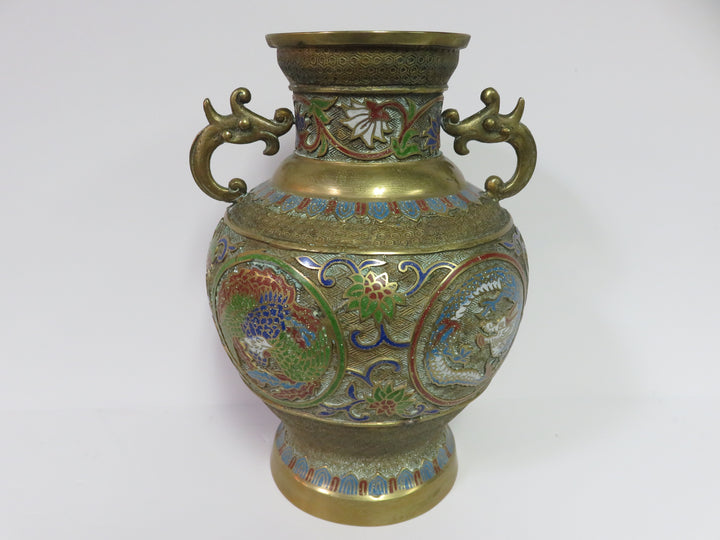 Japanese Dragon Handled Vase