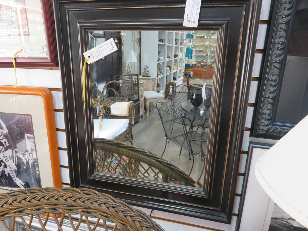 Dark Brown Beveled Mirror