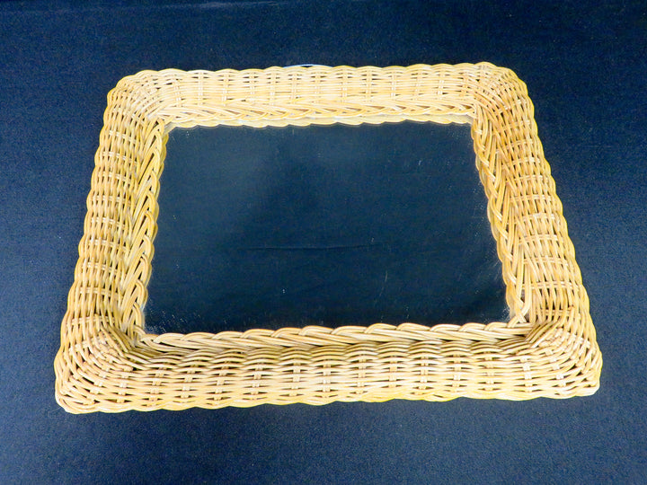 Wicker Framed Mirror