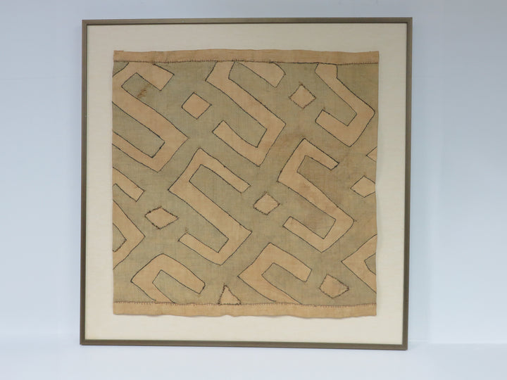 Geometric Motif Framed Textile