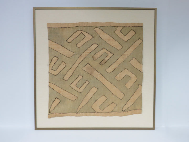 Geometric Motif Framed Textile