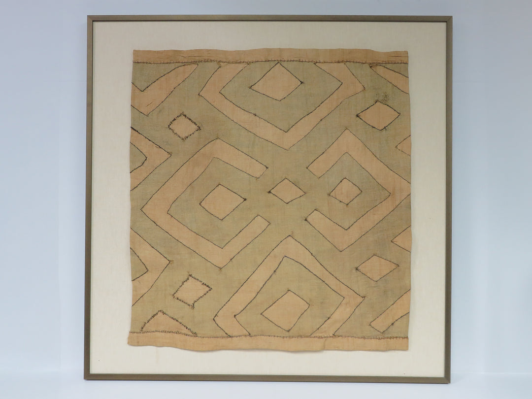 Geometric Motif Framed Textile
