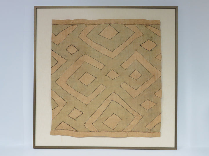 Geometric Motif Framed Textile