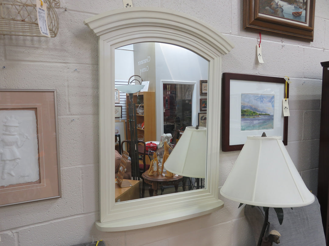 White Arched Mirror