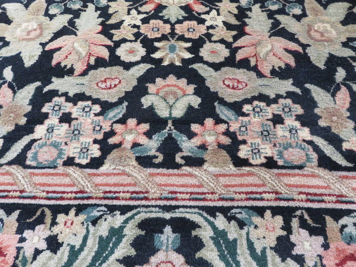Black Floral Area Rug