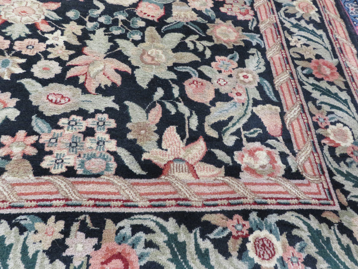 Black Floral Area Rug