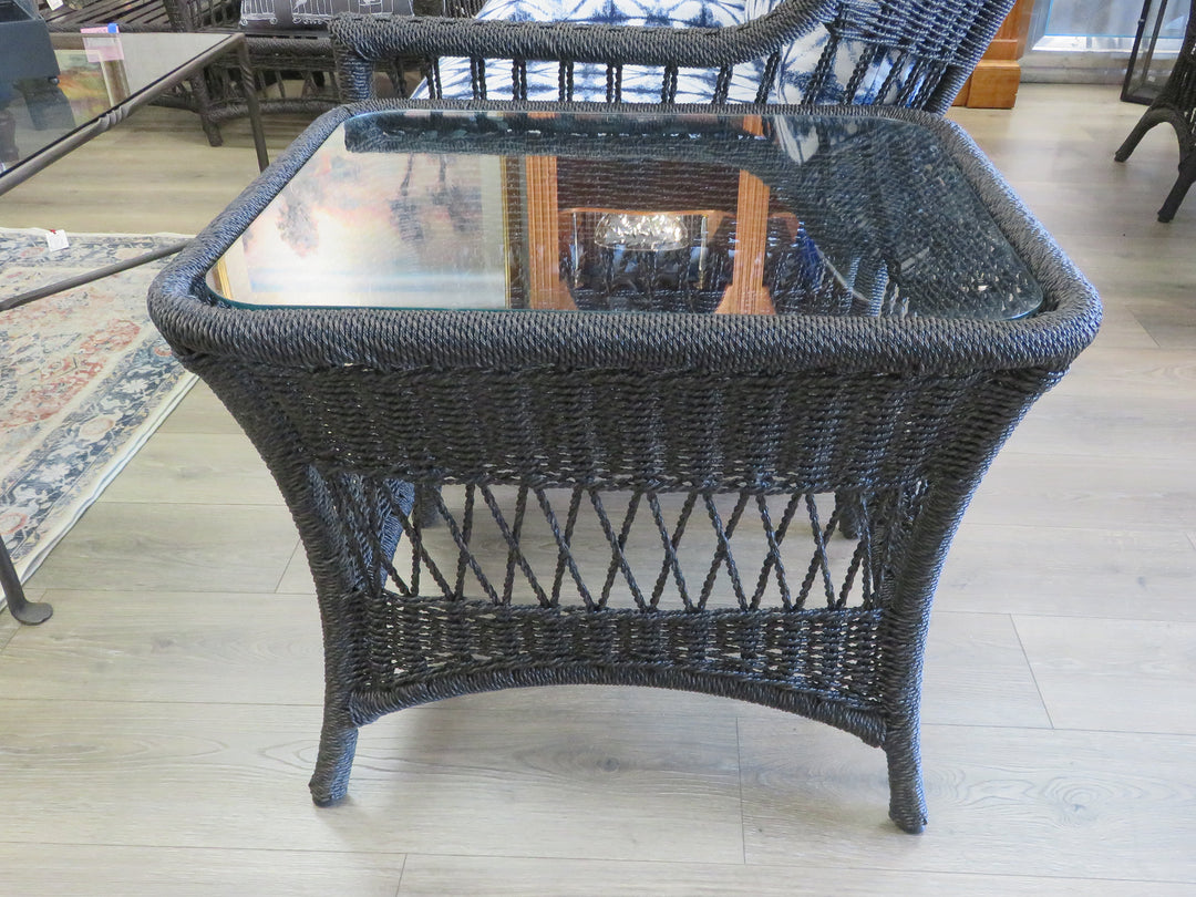 Resin Wicker Porch End Table