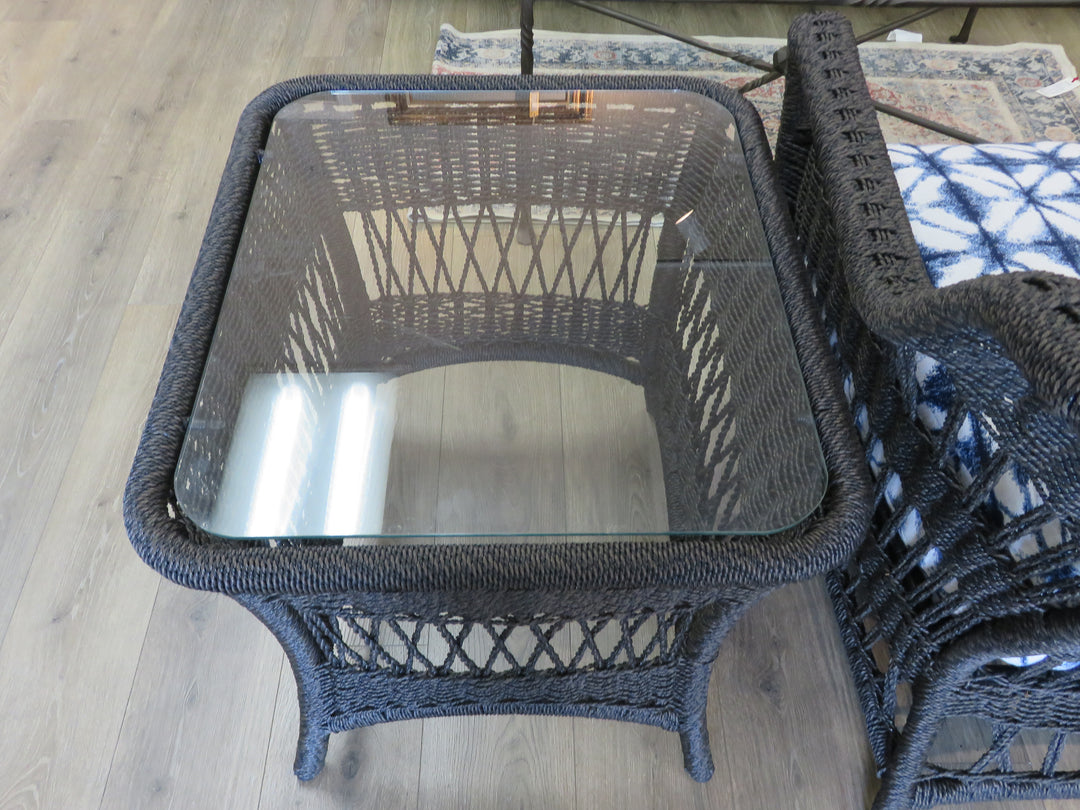 Resin Wicker Porch End Table