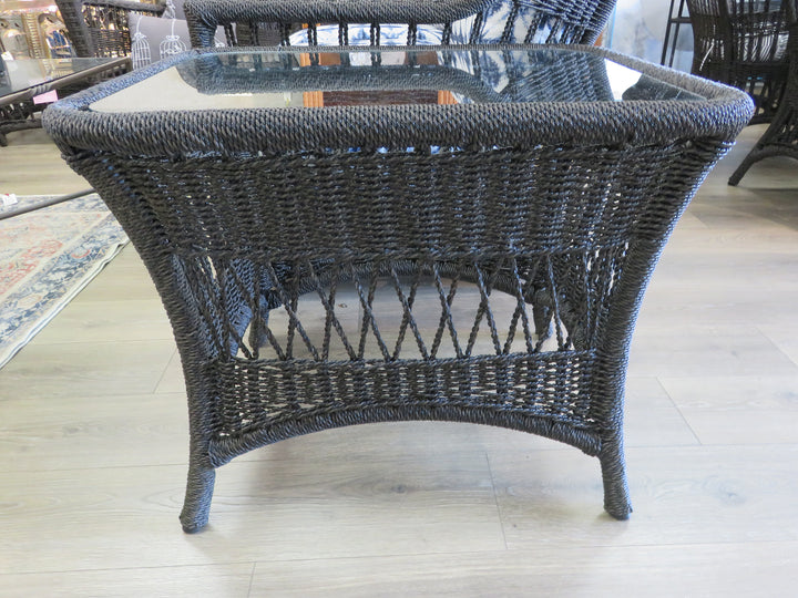 Resin Wicker Porch End Table