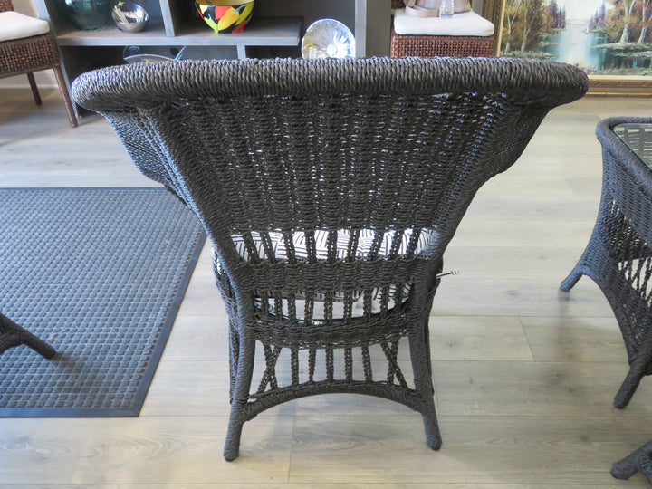 Outdoor Resin Wicker Table & Six Chairs