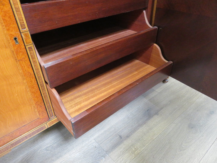 Antique Inlaid Wood Sideboard