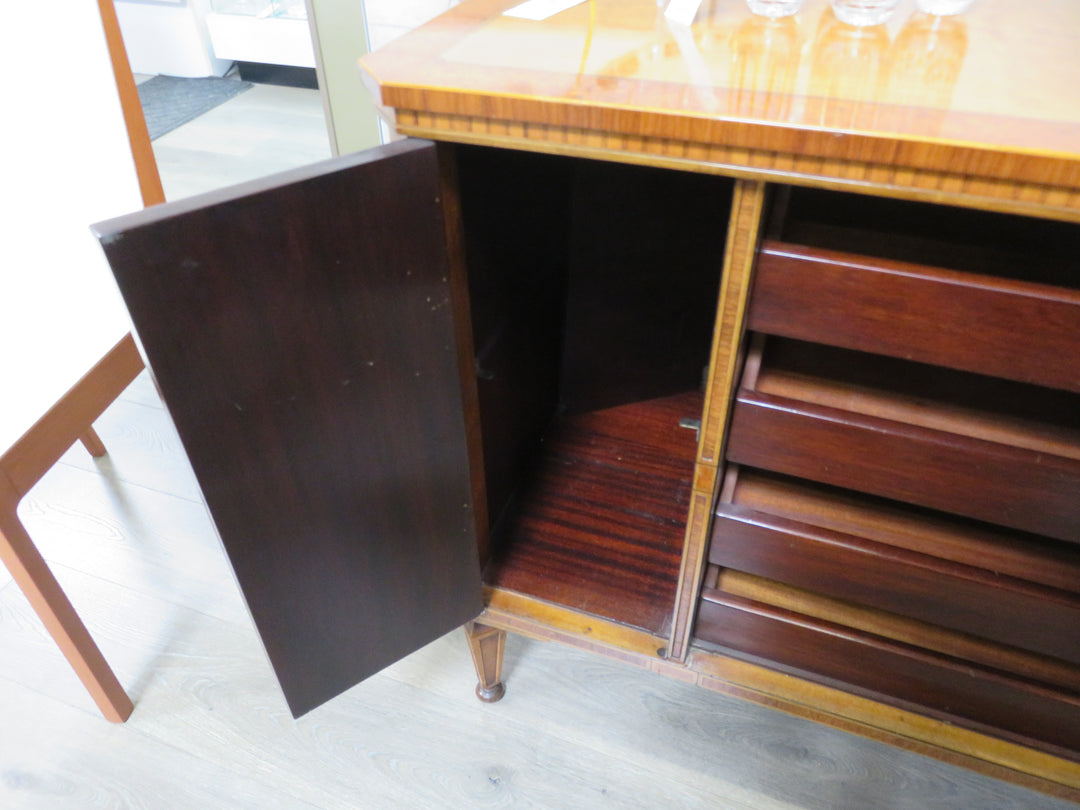 Antique Inlaid Wood Sideboard