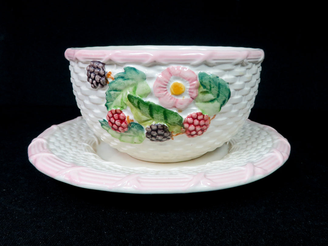 Hand Painted Bowl and Saucer
