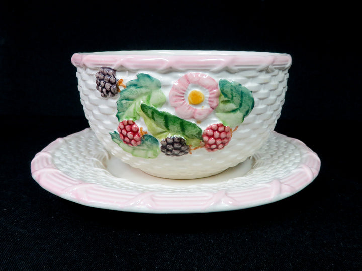 Hand Painted Bowl and Saucer