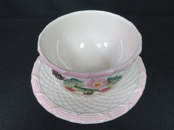 Hand Painted Bowl and Saucer