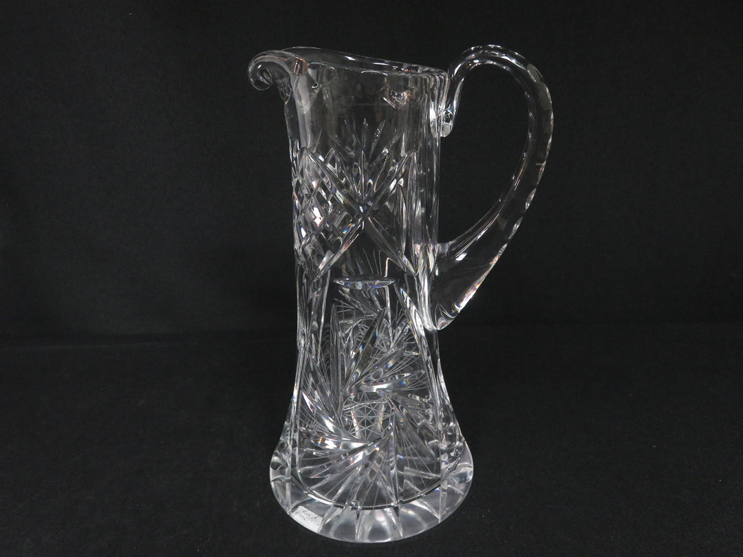 Tall Narrow Cut Crystal Pitcher