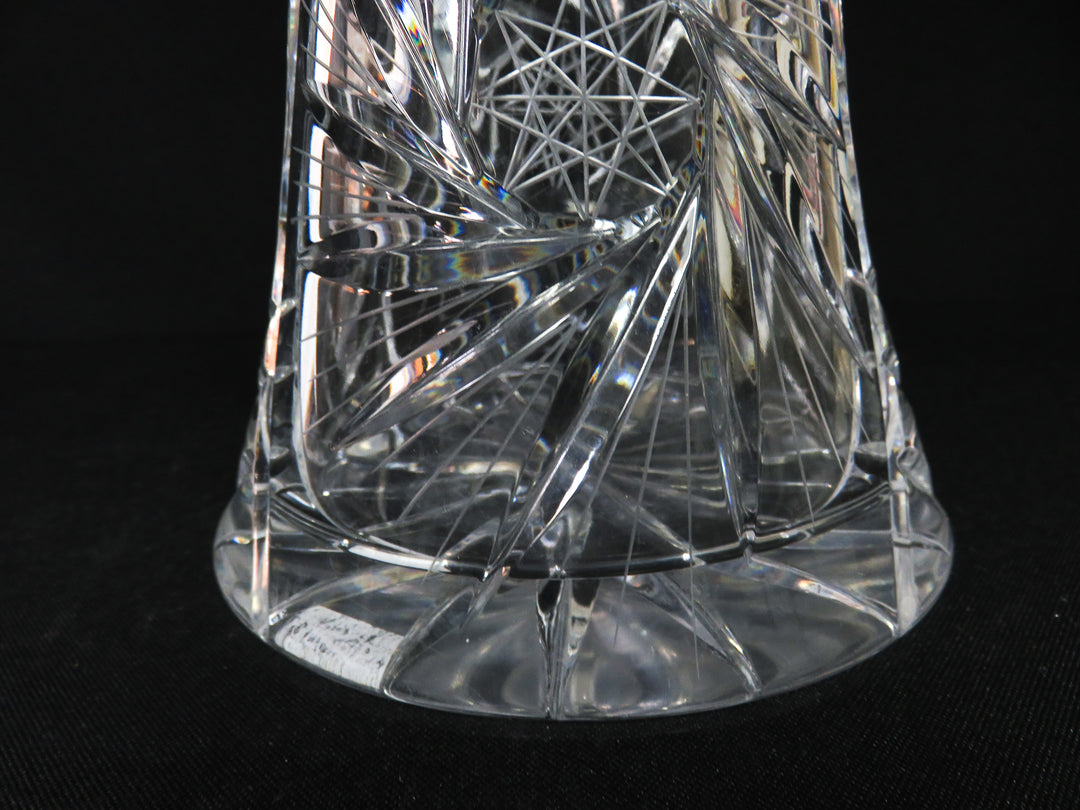 Tall Narrow Cut Crystal Pitcher