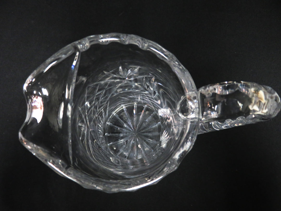 Tall Narrow Cut Crystal Pitcher