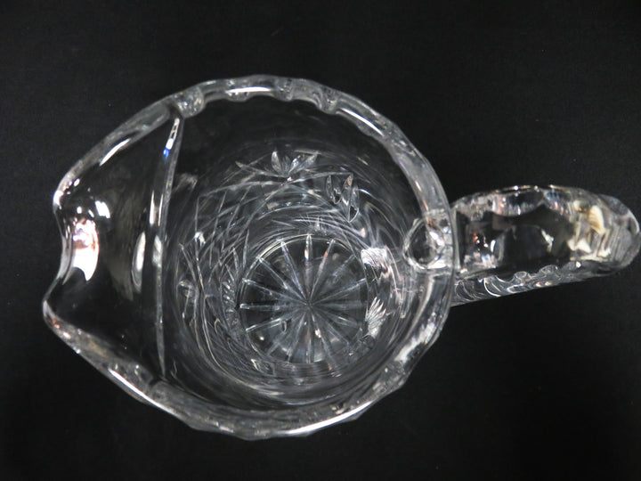 Tall Narrow Cut Crystal Pitcher