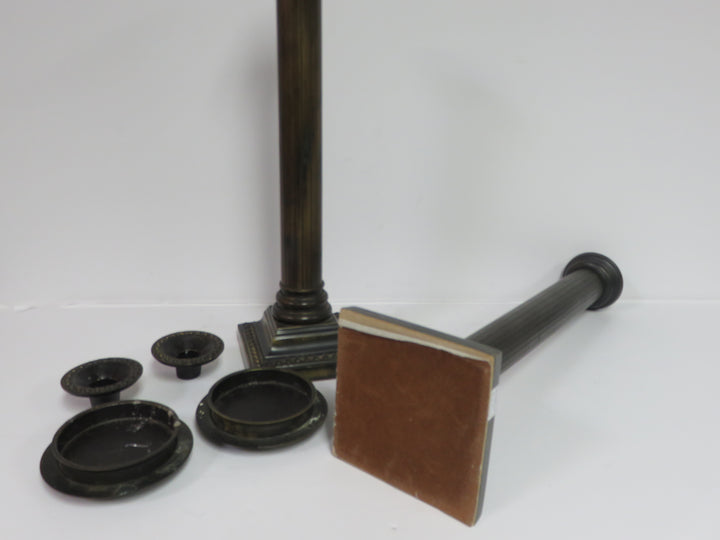 Vintage Burnished Metal Candleholders