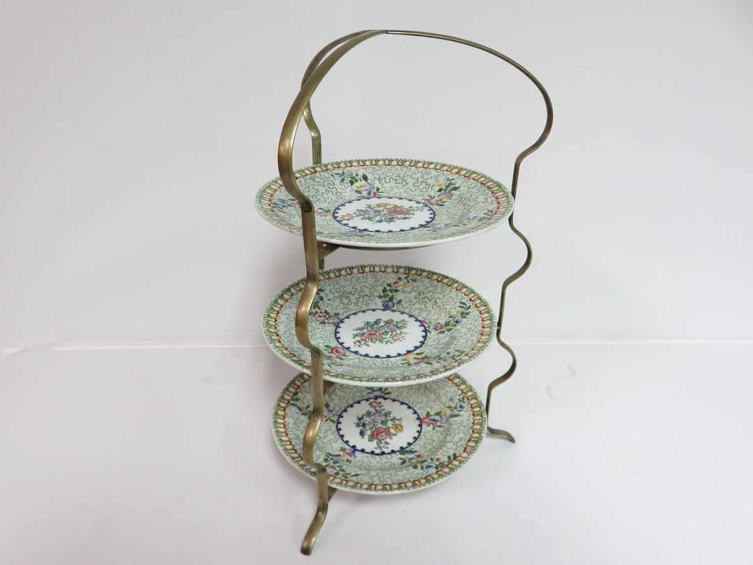 Vintage Tiered Server with Spode Plates