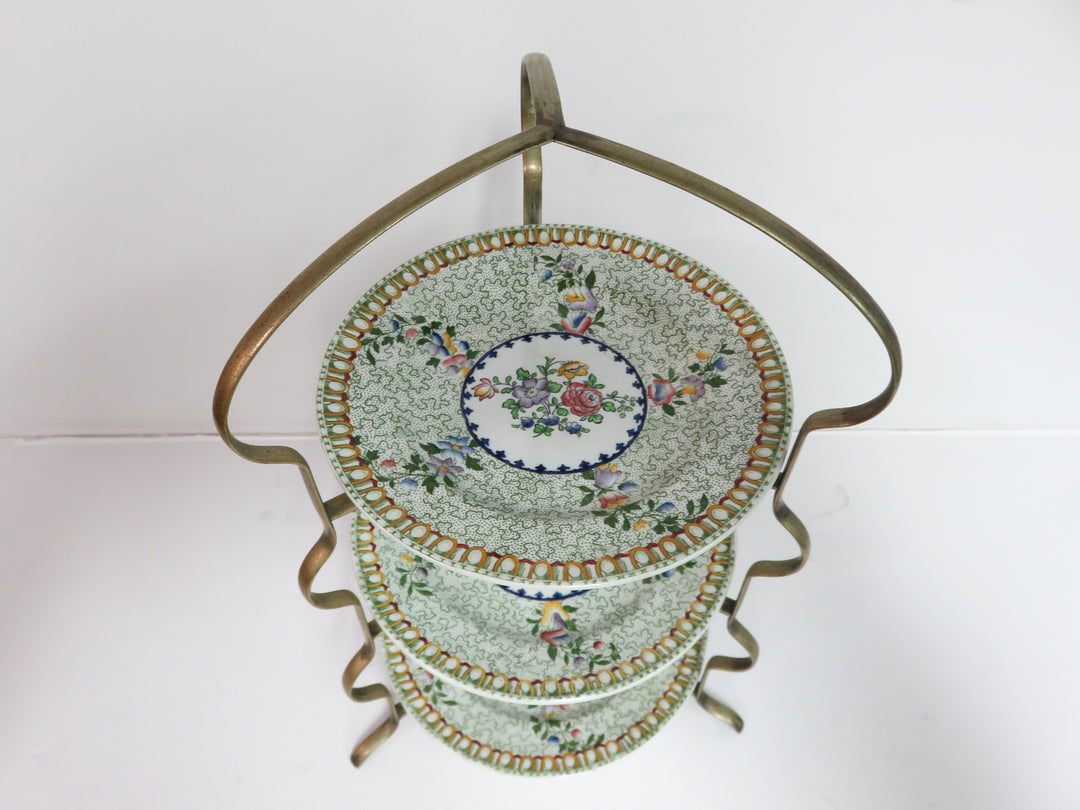 Vintage Tiered Server with Spode Plates