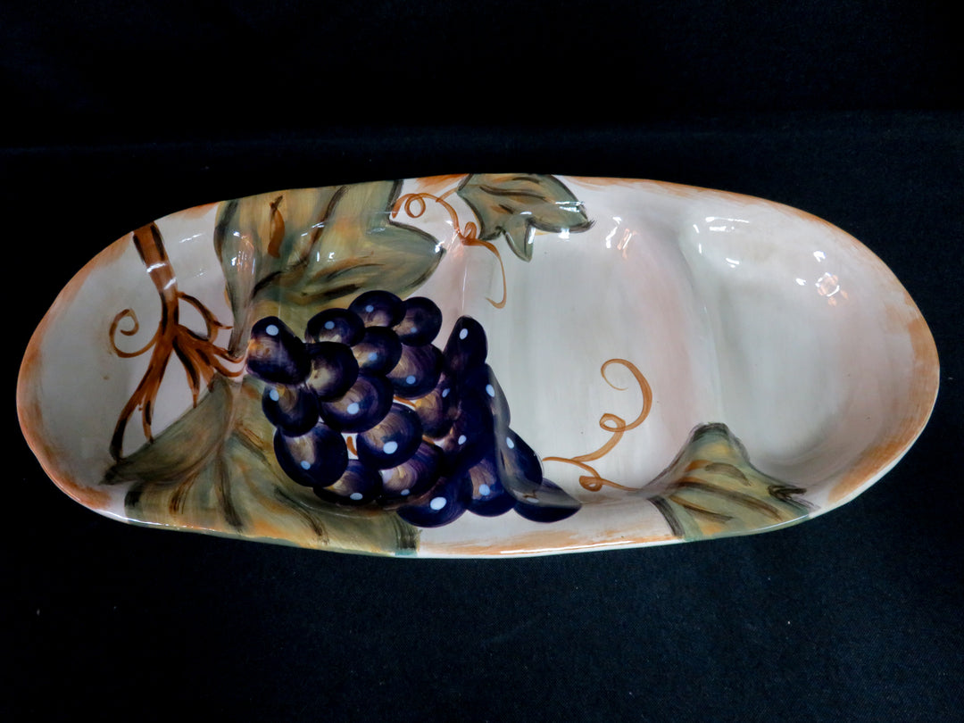 Hand Painted Divided Dish