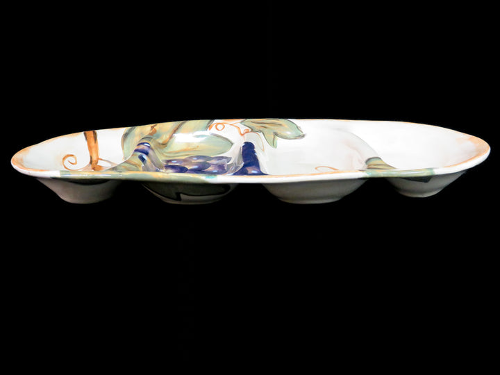 Hand Painted Divided Dish